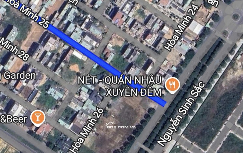 HÀNG HIẾM -Bán đất đường Hòa Minh 25 - Kẹp công viên 10m